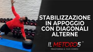 Stabilizzazione in appoggio con diagonali alterne | Plank